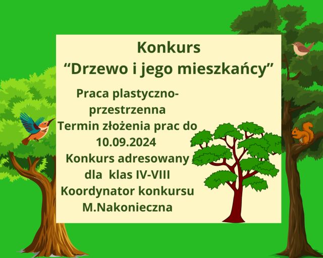 plakat zapraszający do udziału w konkursie