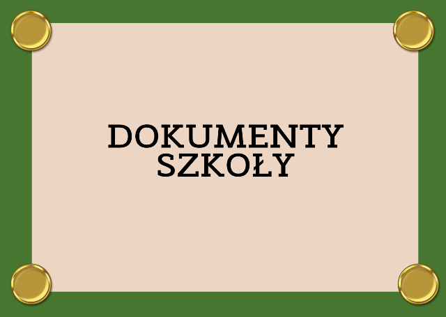 GRAFIKA Z NAPISEM DOKUMENTY SZKOŁY