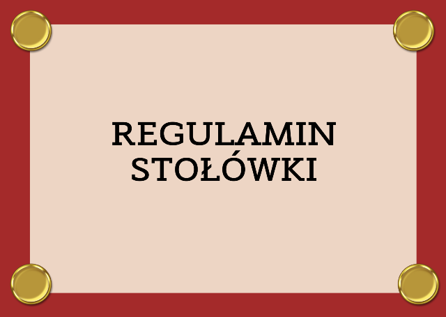 grafika z napisem regulamin stołówki