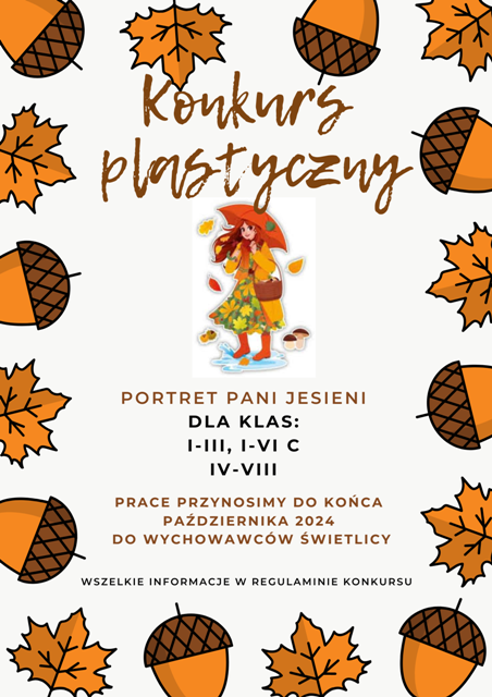 plakat konkursu plastycznego Pani Jesień