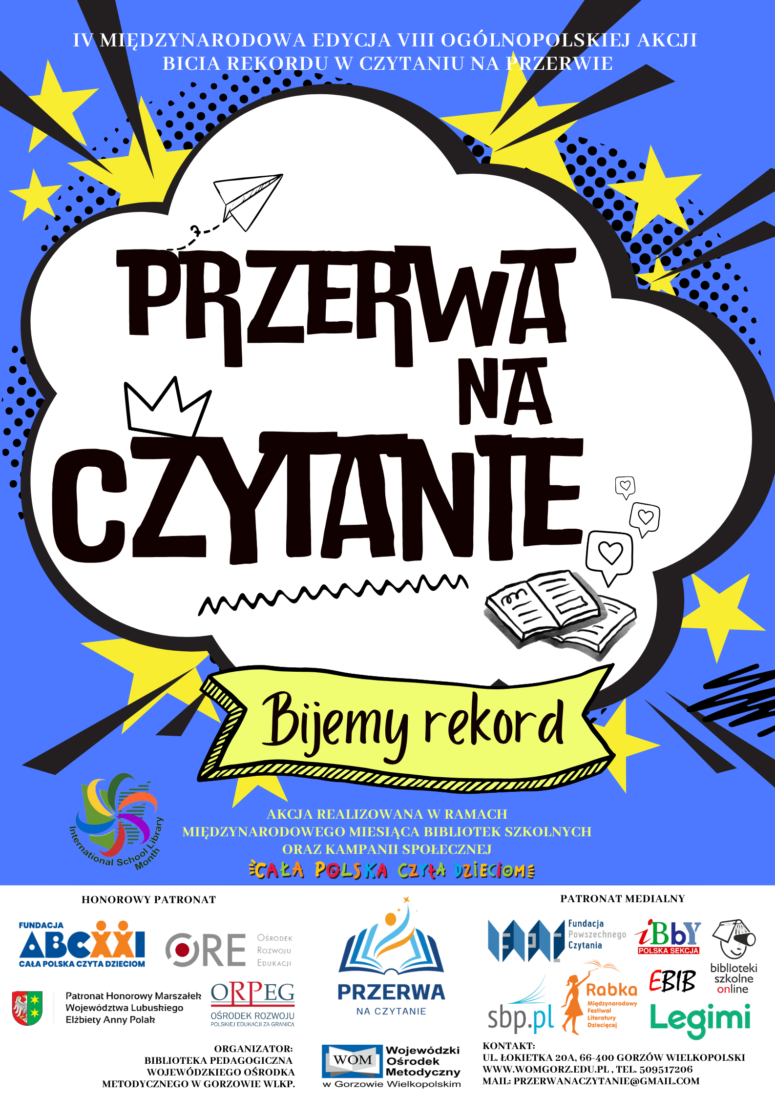 Plakat przerwa na czytanie